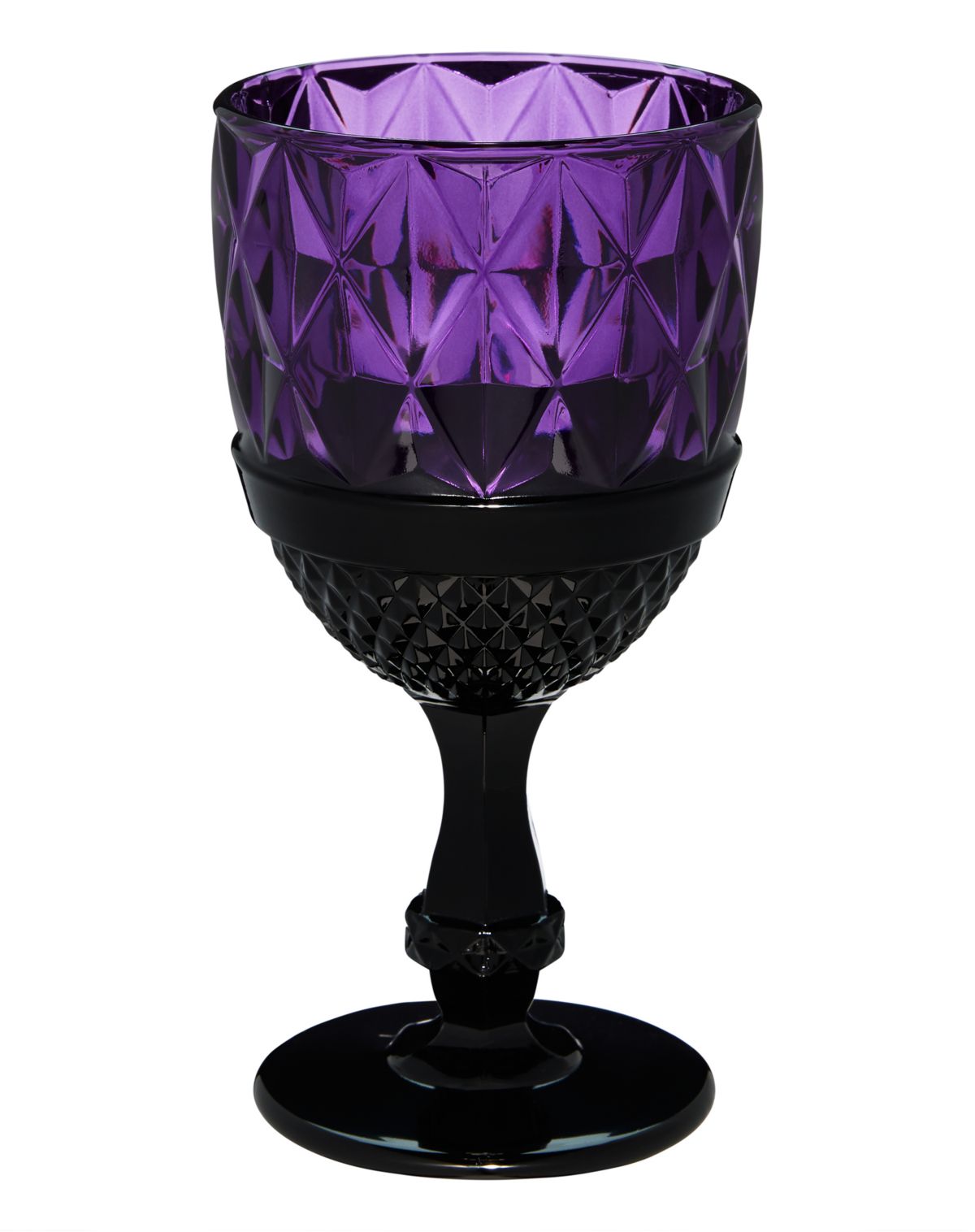 Purple Gothic Glass Goblet