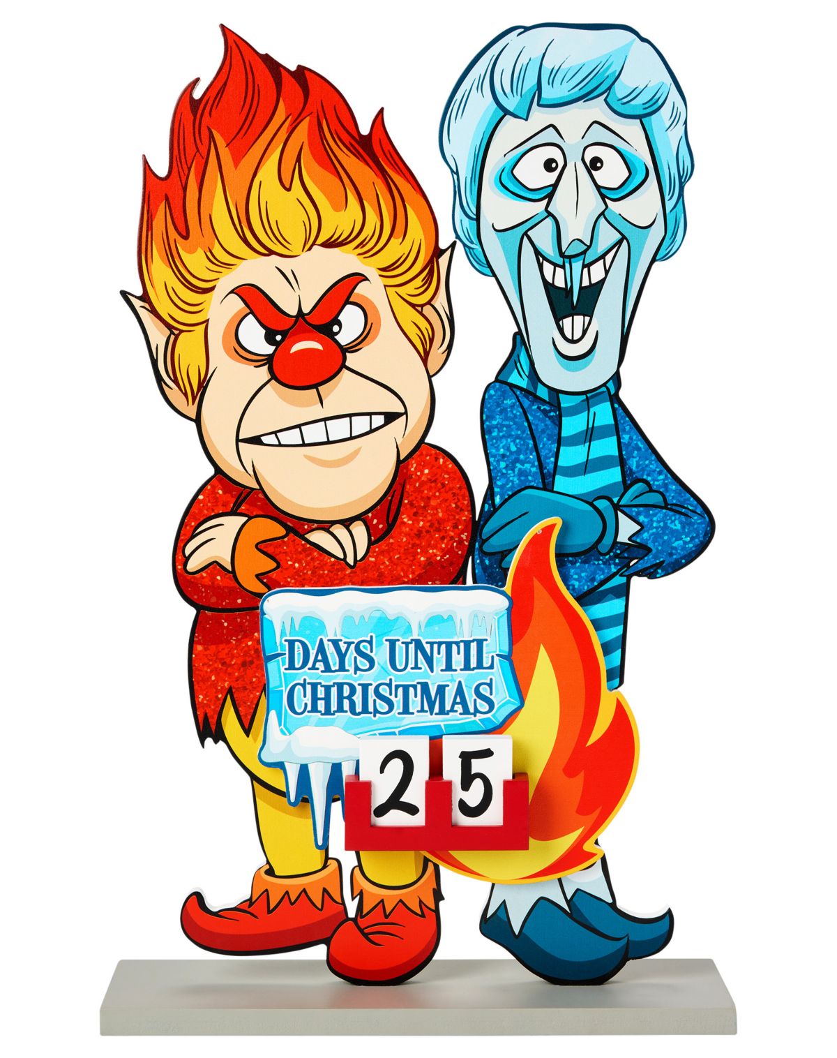 Heat Miser and Snow Miser Tabletop Christmas Countdown u2013 The Year Without a Santa Claus