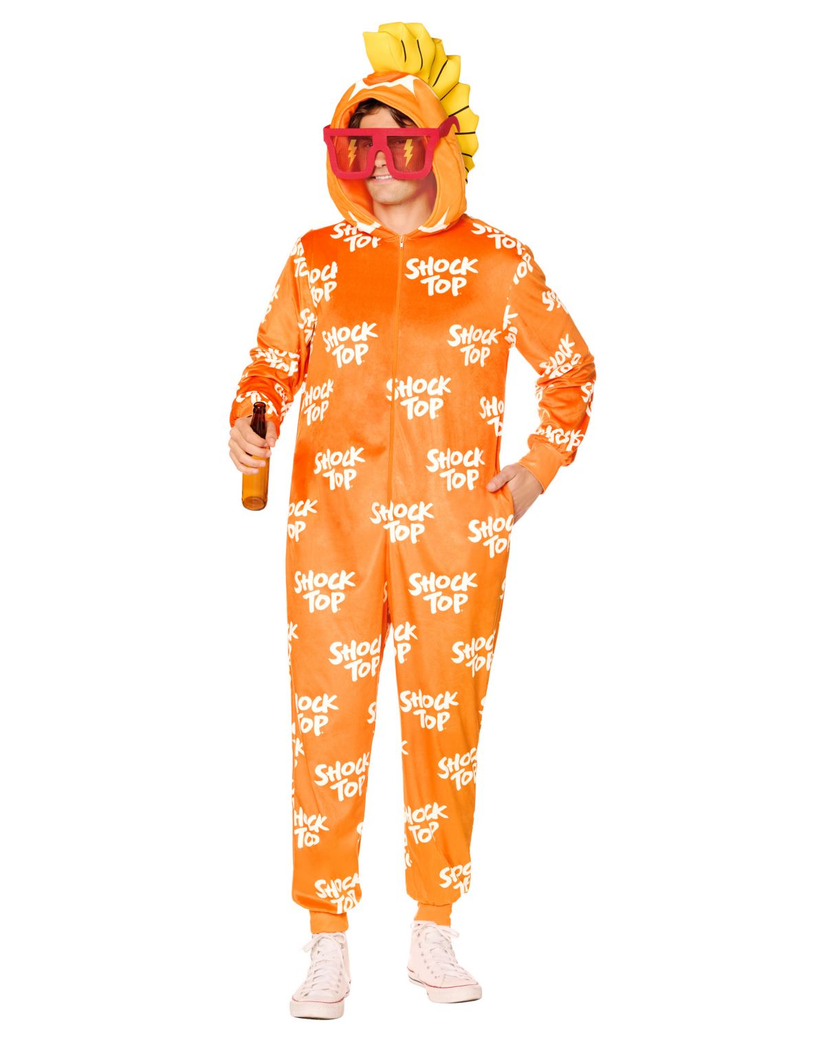 Adult Shock Top Wedgehead Jumpsuit Costume