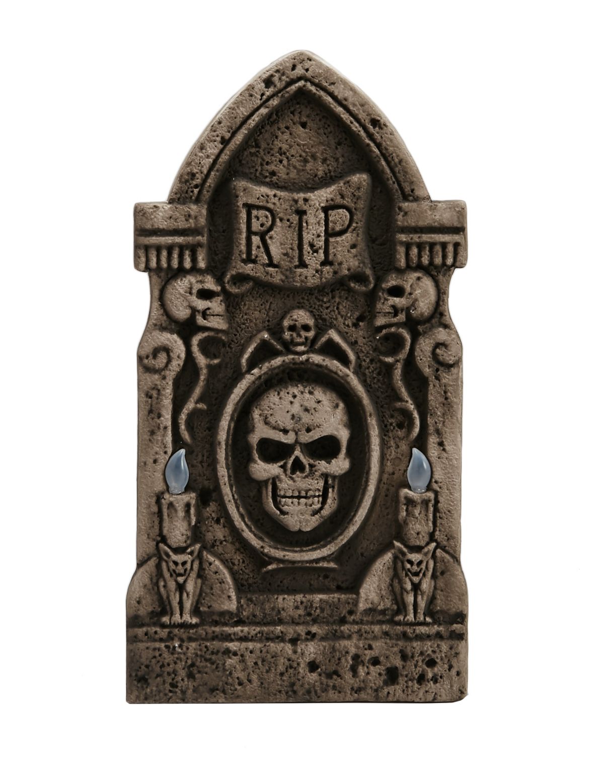 Light-Up Skull Tombstone