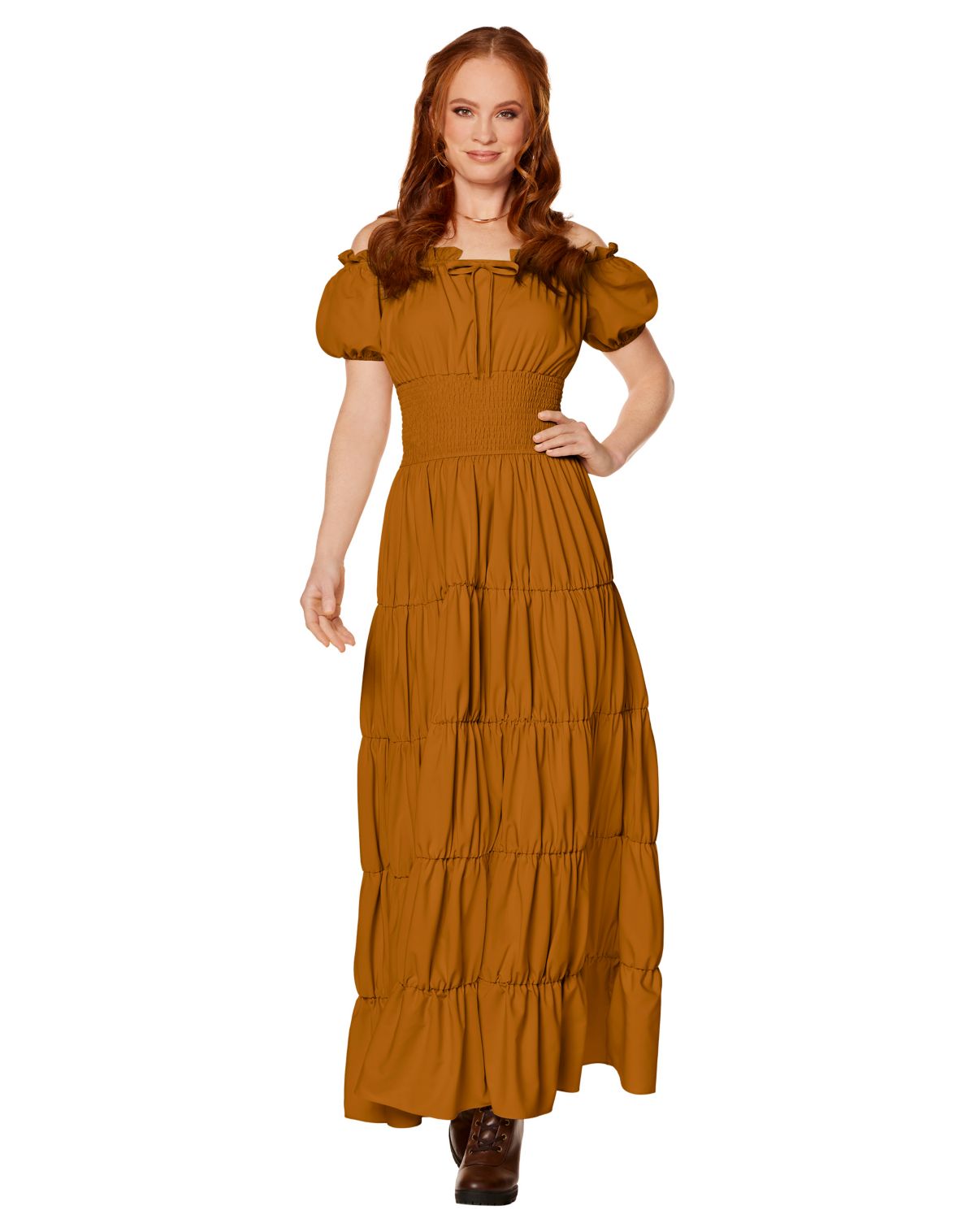 Adult Mustard Peasant Dress