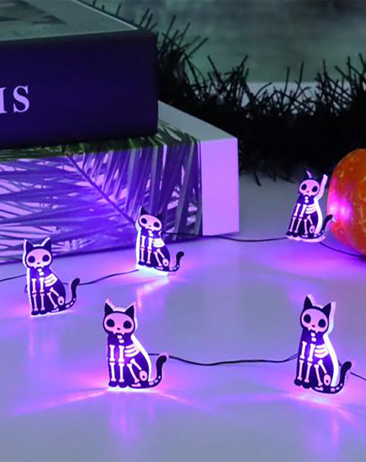 Skeleton Cat String Lights