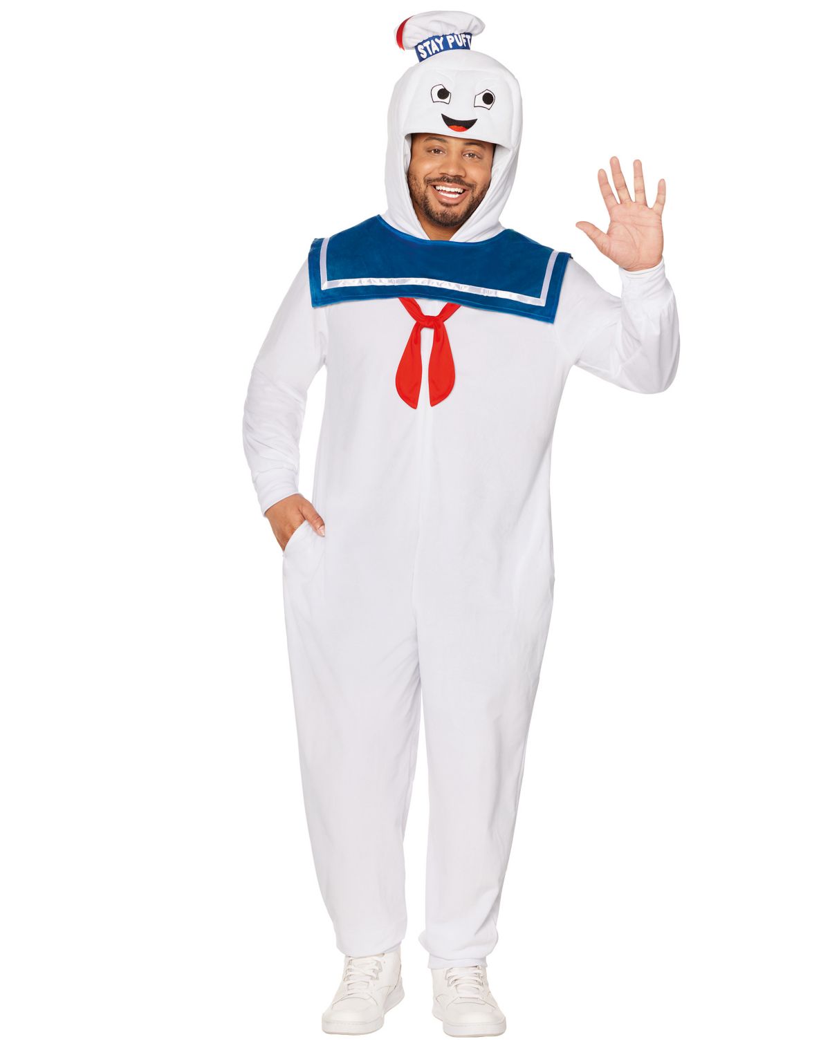 Adult Stay Puft Plus Size Jumpsuit Costume - Ghostbusters