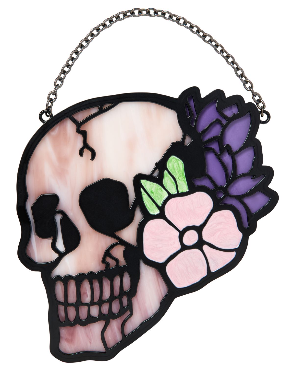 Skull Flower Suncatcher
