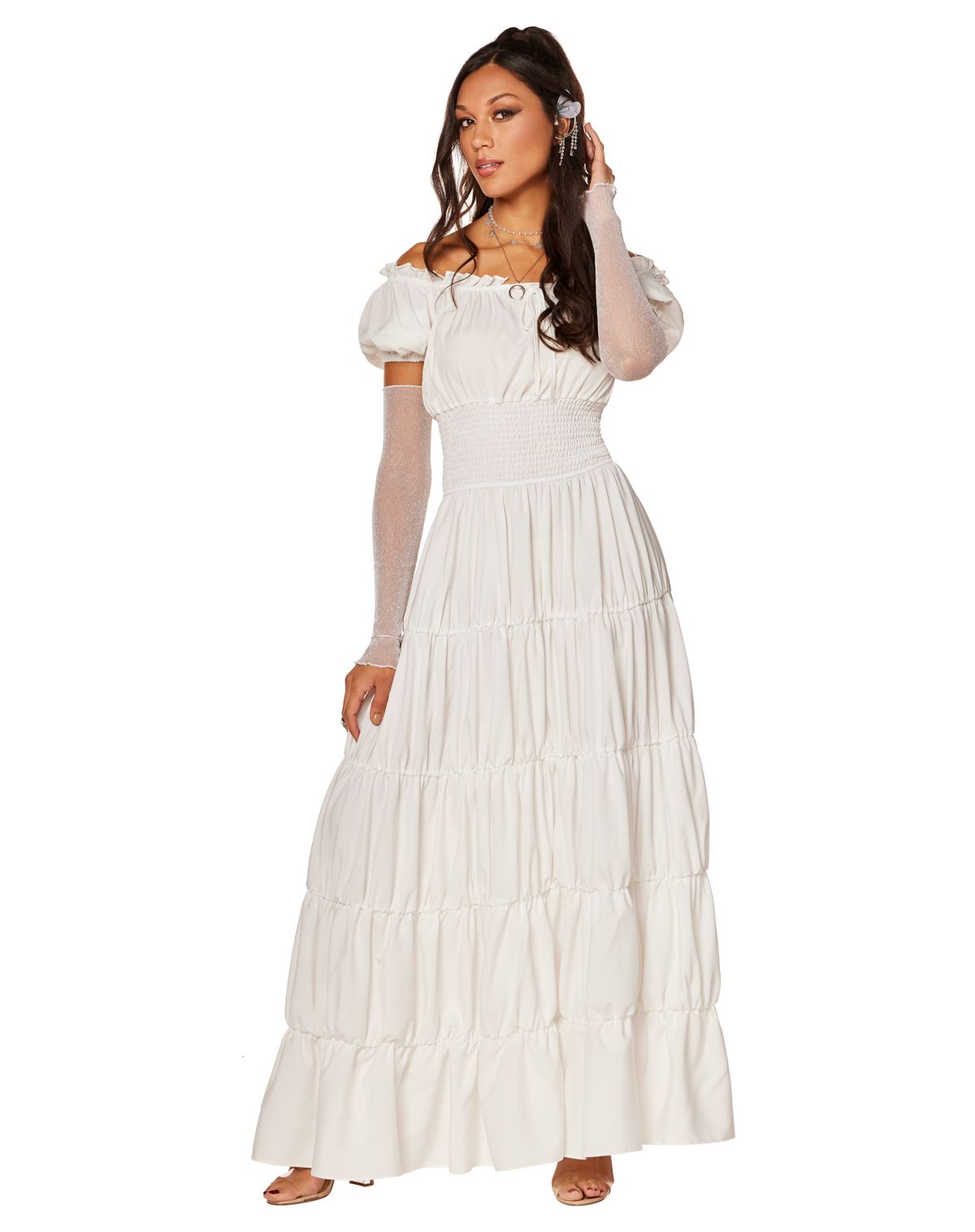 Adult White Peasant Dress