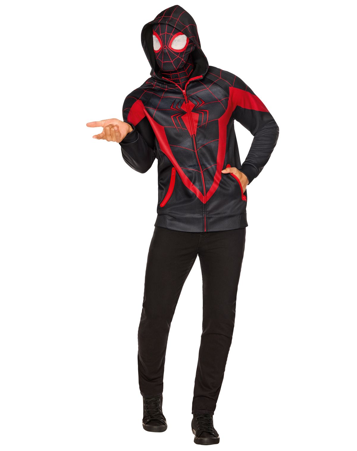 Adult Miles Morales Costume Top and Mask - Spider-Man Classic