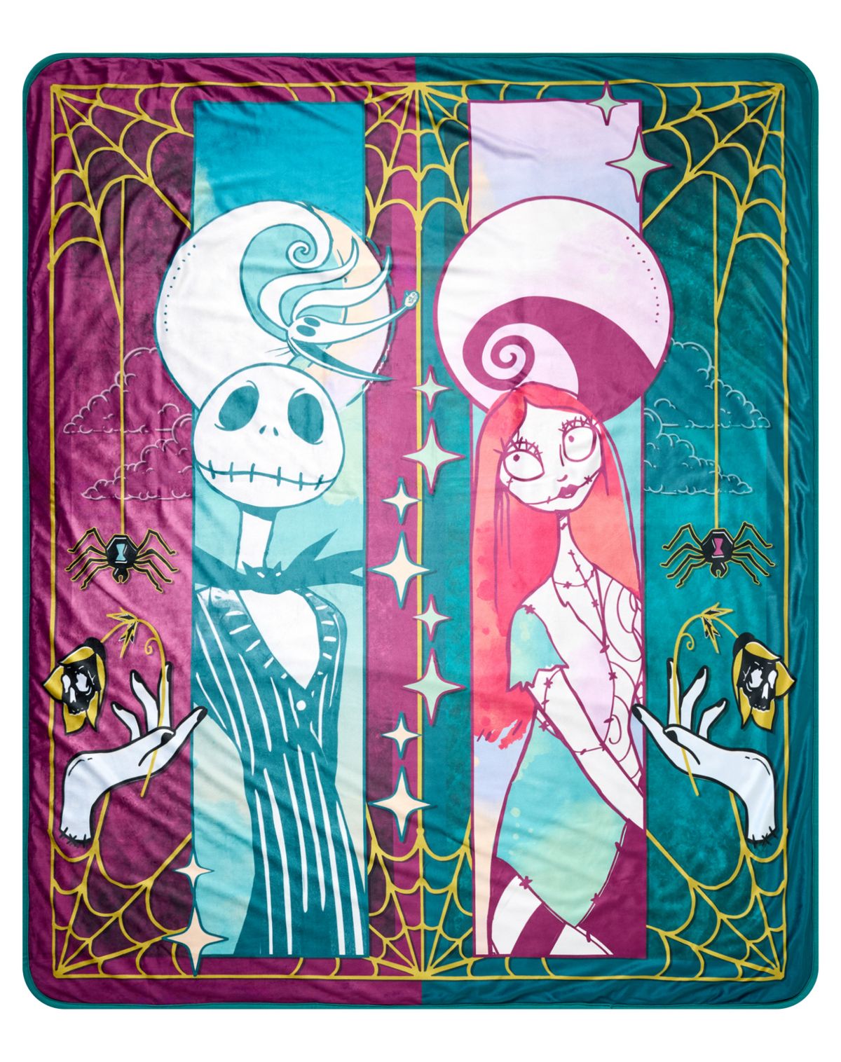 Jack Skellington and Sally The Lovers Fleece Blanket - The Nightmare Before Christmas