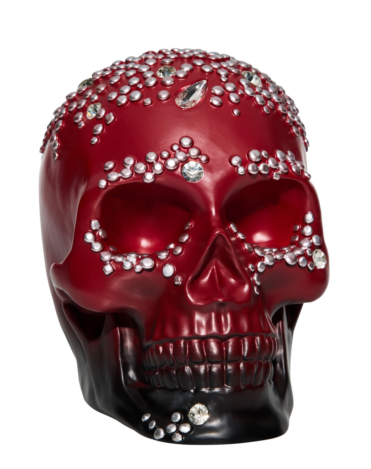 Red Ombre Bedazzled Skull