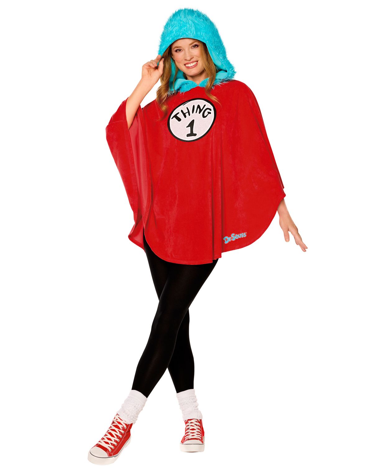 Adult Dr. Seuss Thing Poncho Costume