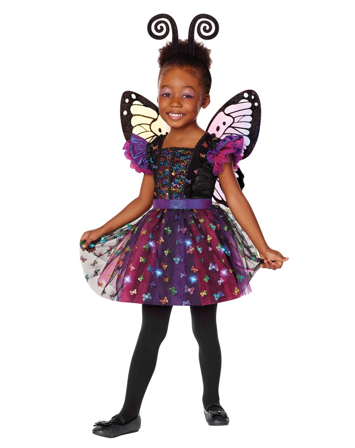Toddler Light-Up Rainbow Butterfly Costume