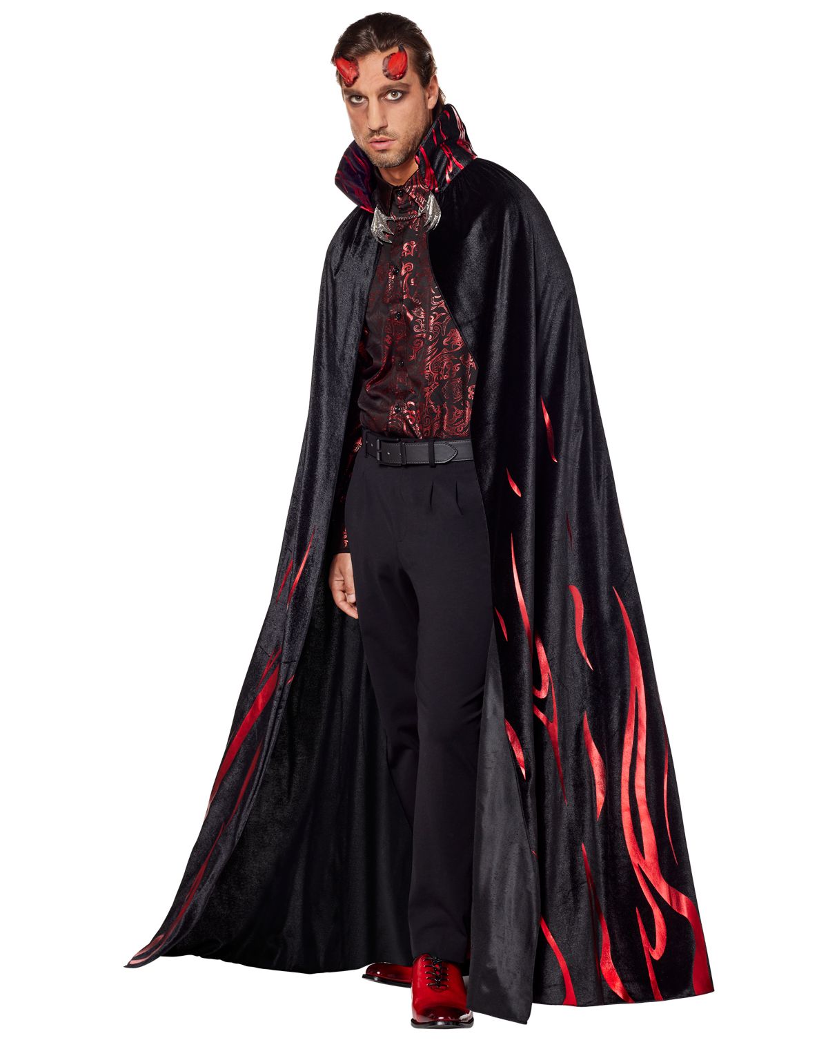 Adult Gothic Devil Flames Cape