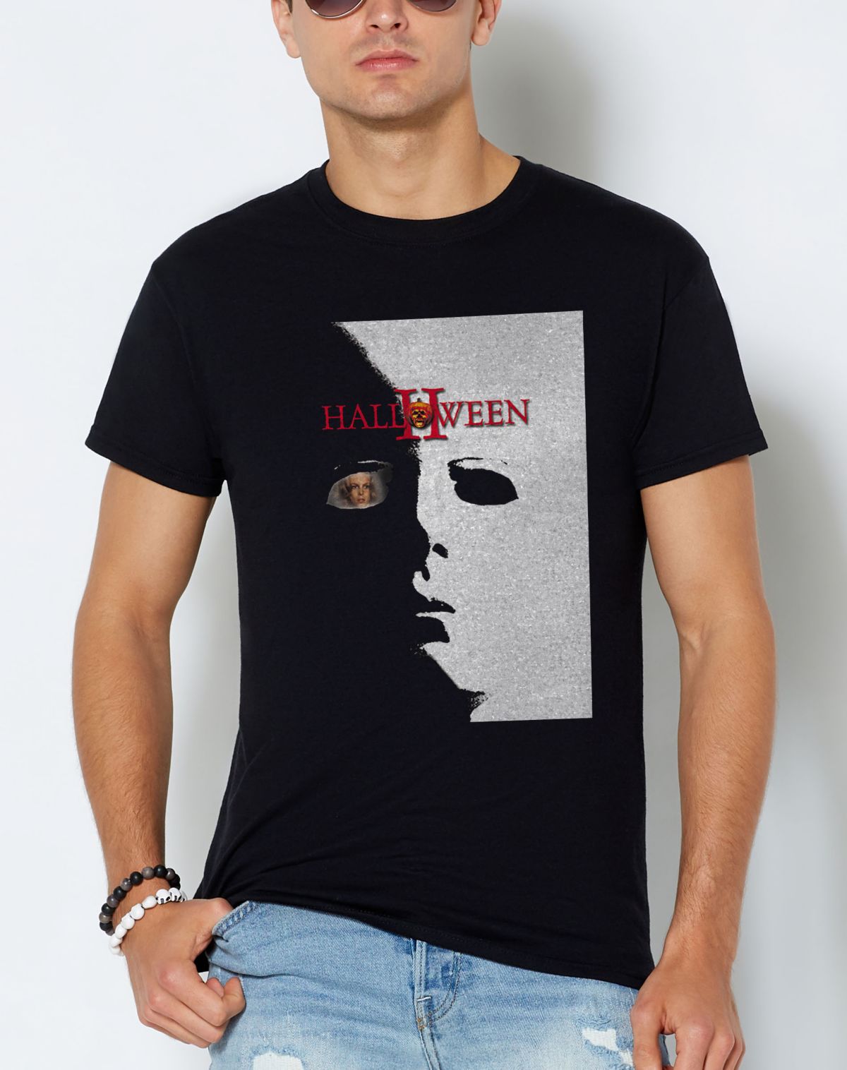 Halloween II Split Face T Shirt