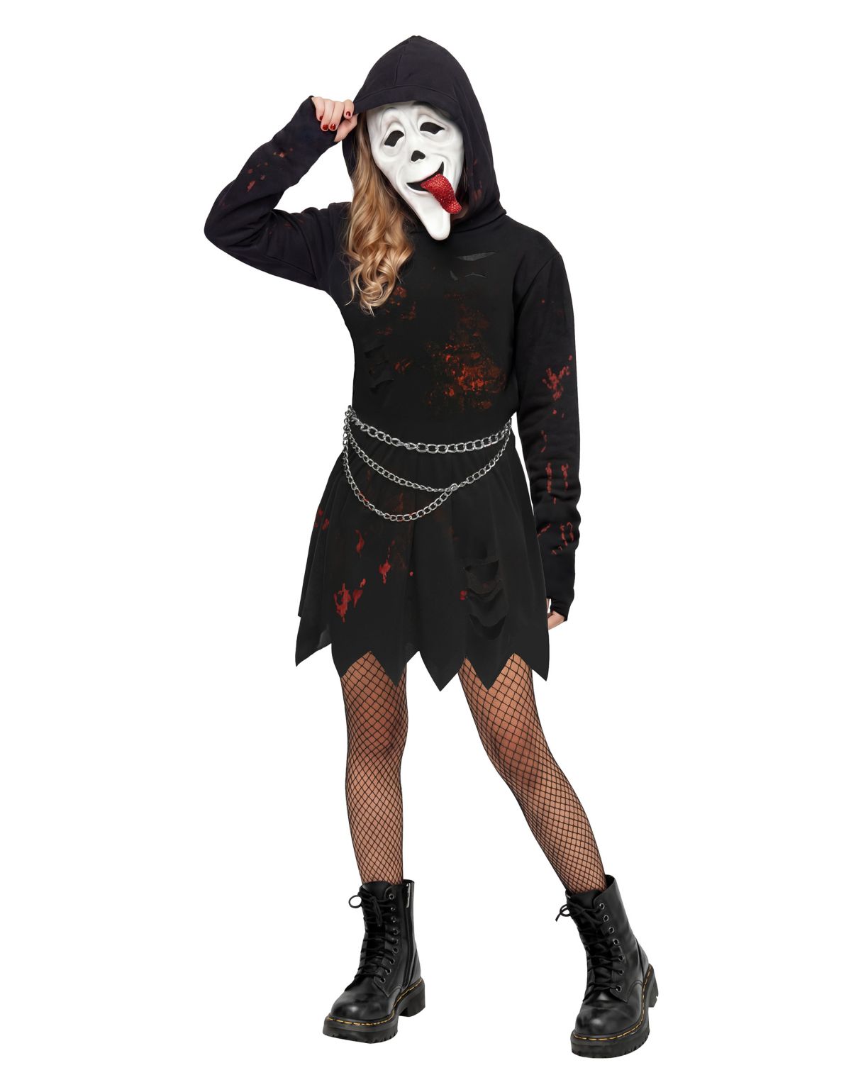 Kids Ghost Face Bling Wassup! Dress Costume