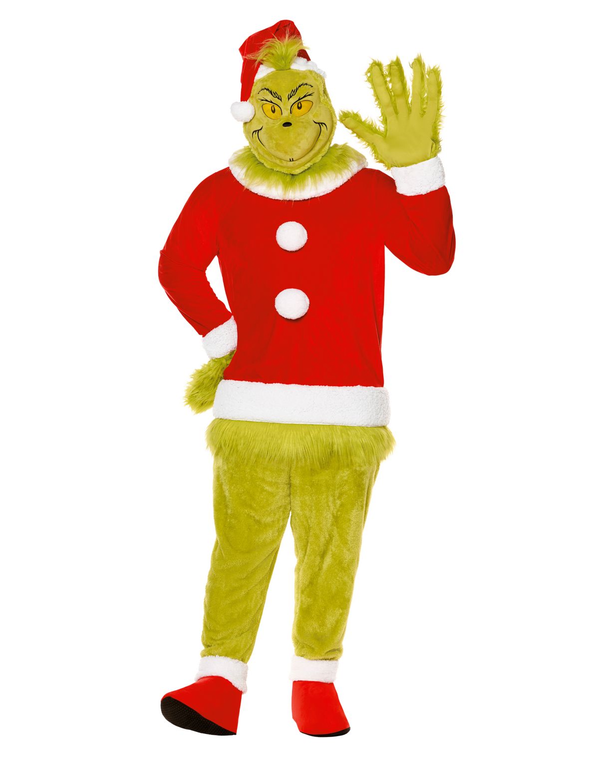 Adult The Grinch Santa Jumpsuit Costume - Dr. Seuss