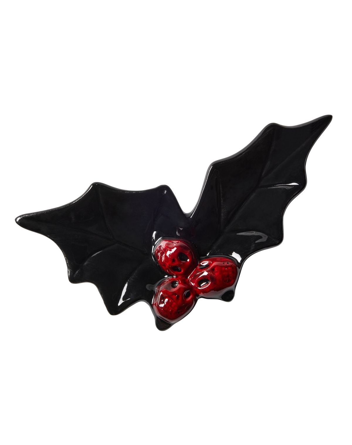 Gothic Holly Leaf Ceramic Tray