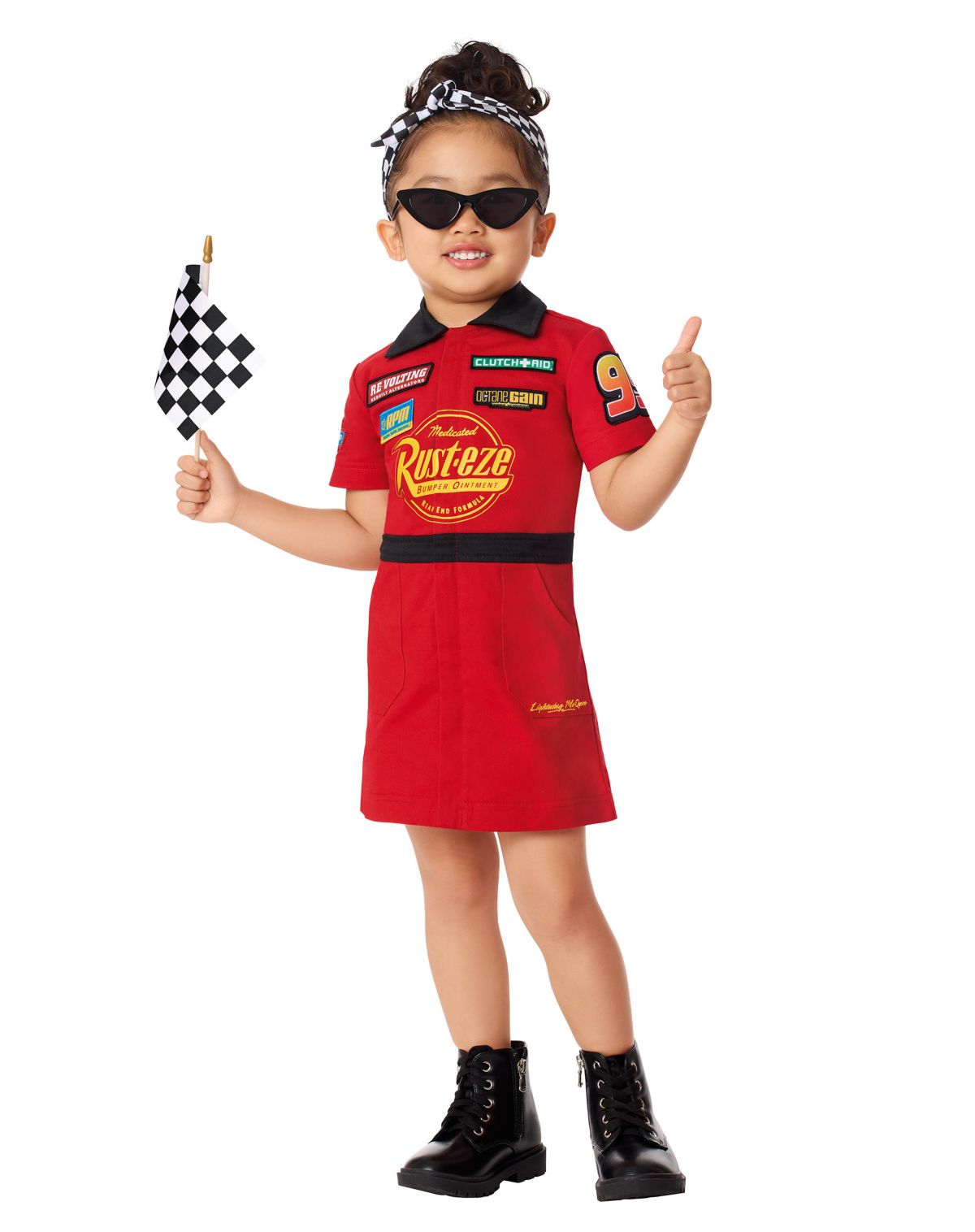 Toddler Lightning McQueen Pit Dress Costume - Cars