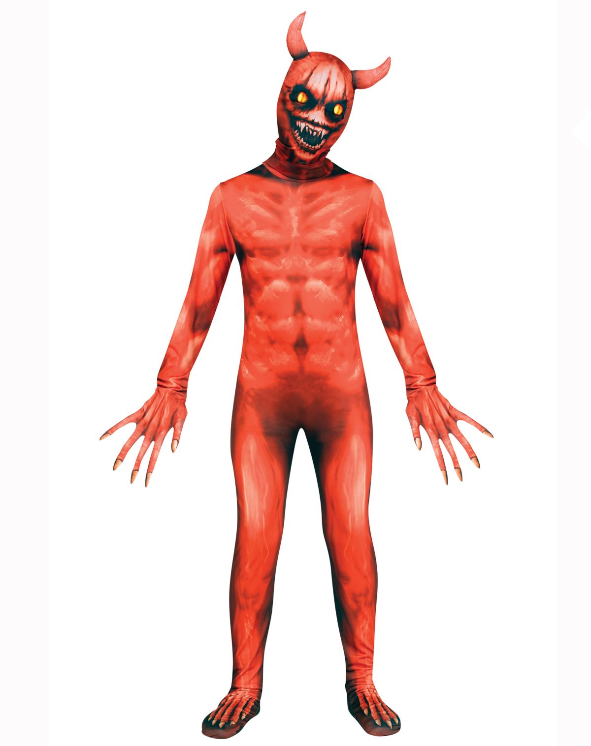 Kids Fiery Demon Skin Suit Costume