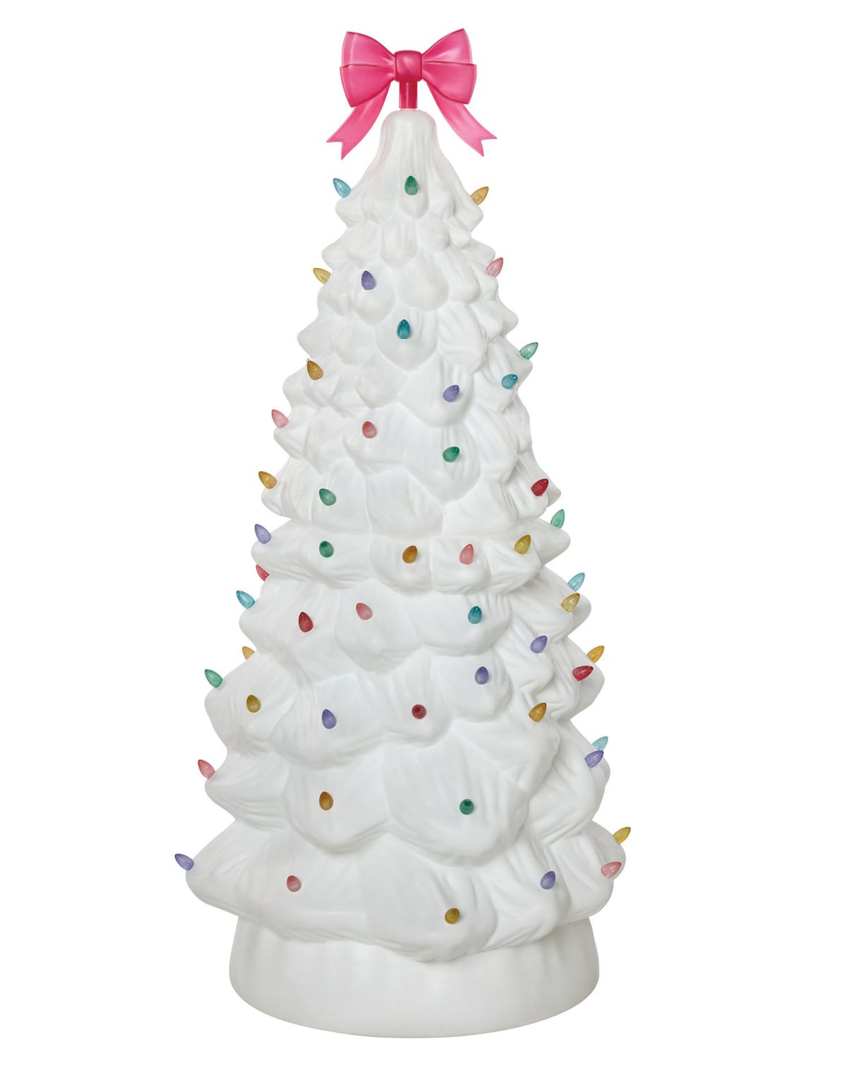 Light-Up White Blow Mold Christmas Tree