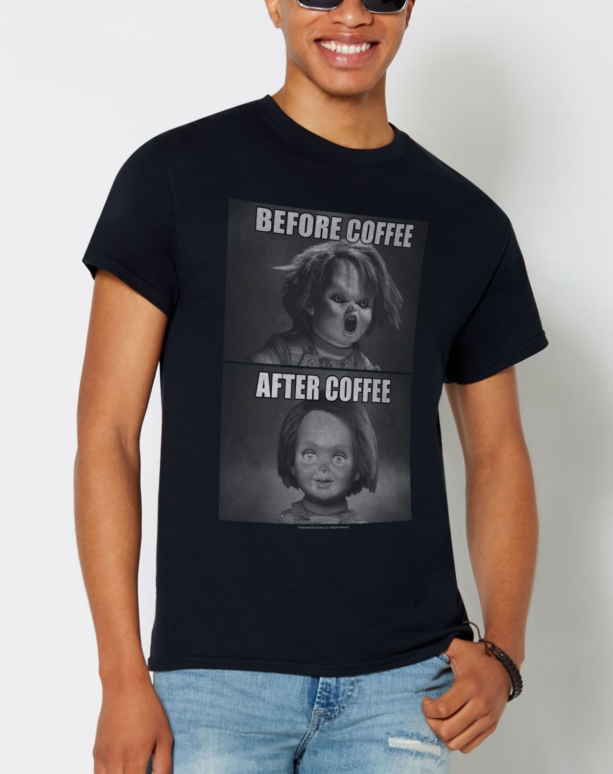 Chucky Before and After Coffee T Shirt