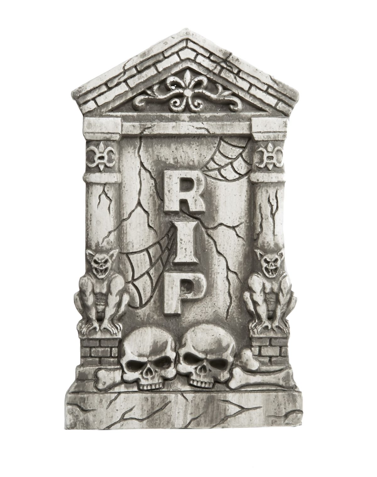 2 Ft Skull and Gargoyle Tombstone