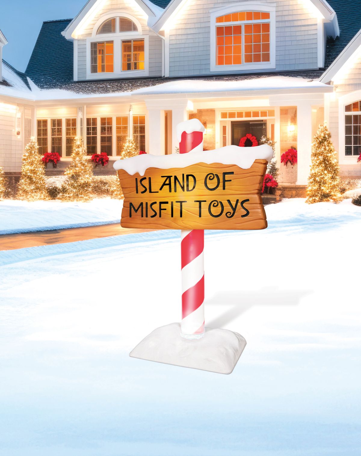 3 Ft 4 In Light-Up Blow Mold Misfit Toys Sign Decoration - Rudolph the Red-Nosed Reindeer