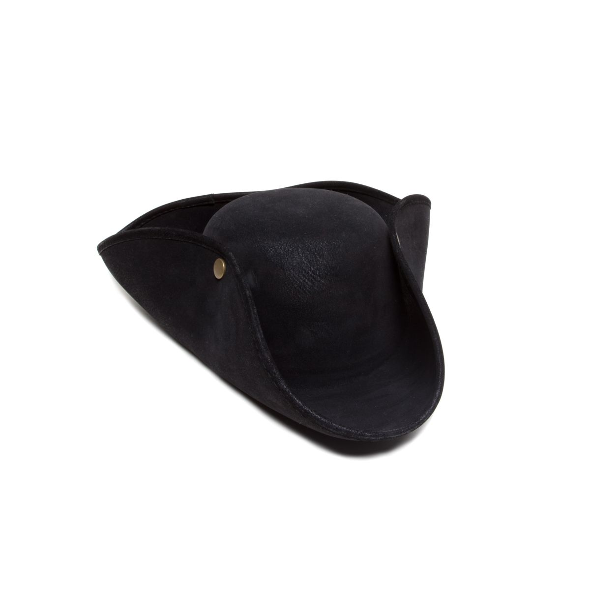 Black Tri Point Pirate Hat - Deluxe