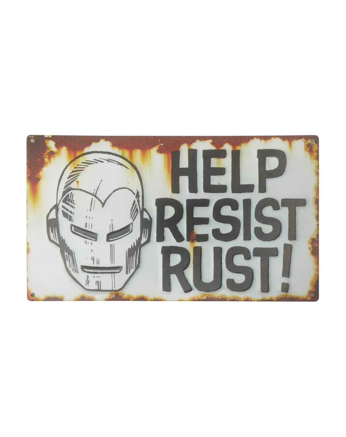 Iron Man Help Resist Rust Sign - Marvel