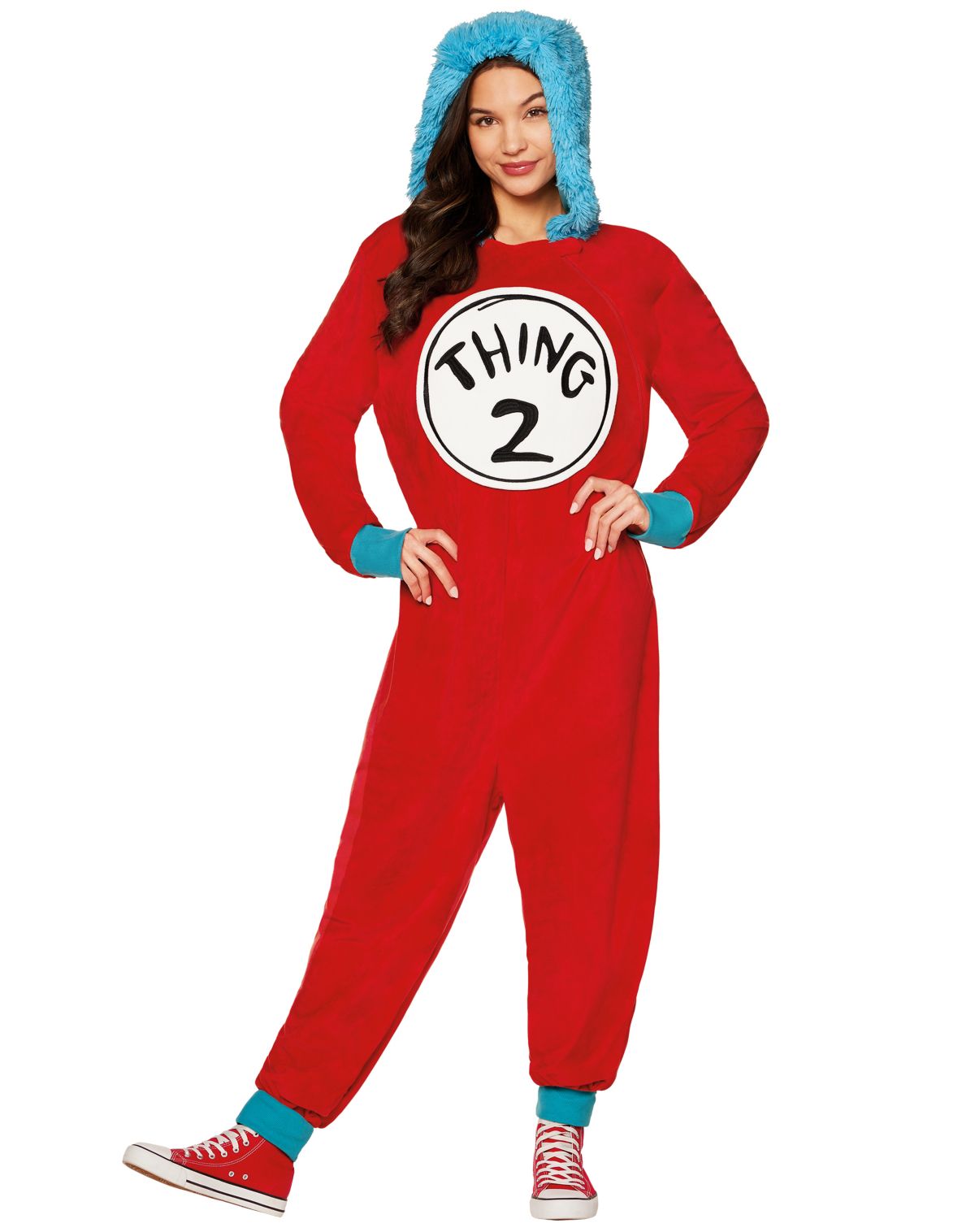 Adult Thing 2 Jumpsuit Costume - Dr. Suess
