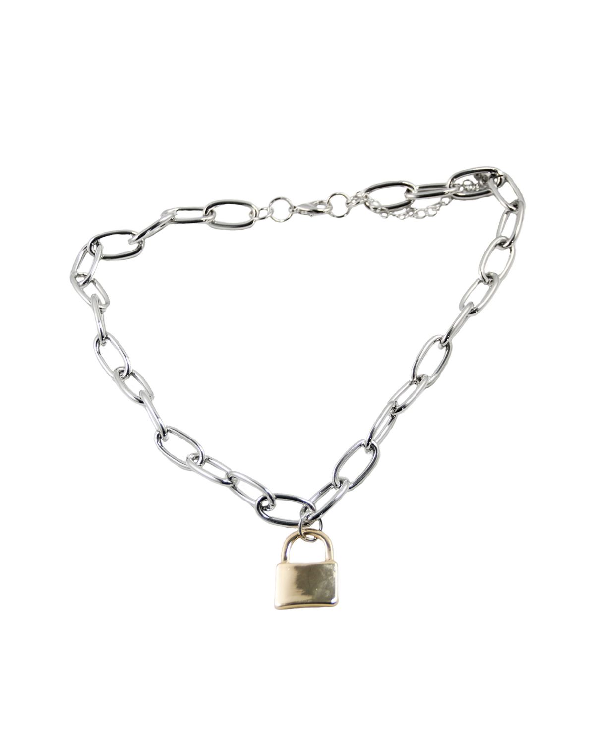 Punk Padlock Chain Necklace
