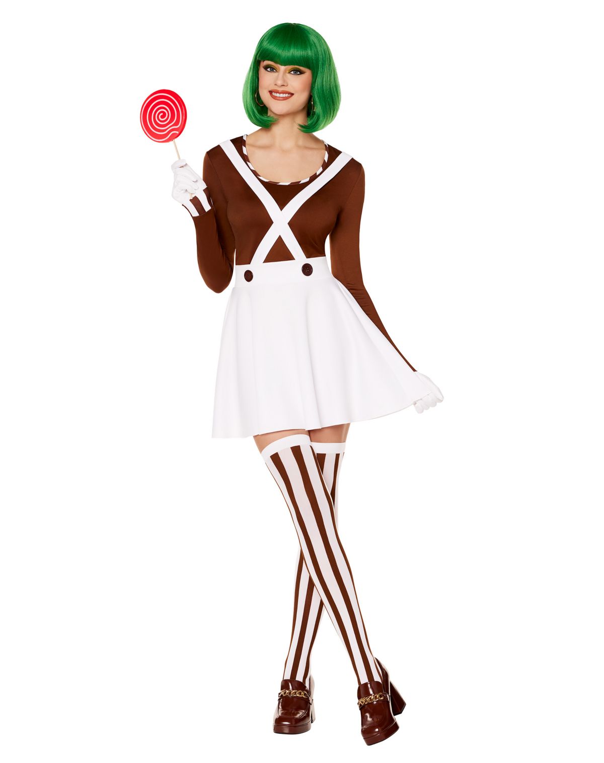 Adult Oompa Loompa Dress Costume - Willy Wonka and the Chocolate Factory