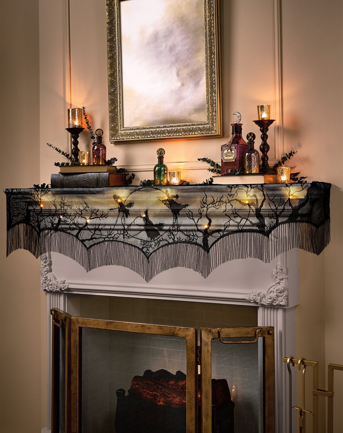 Light-Up LED Mantel Scarf - Hocus Pocus