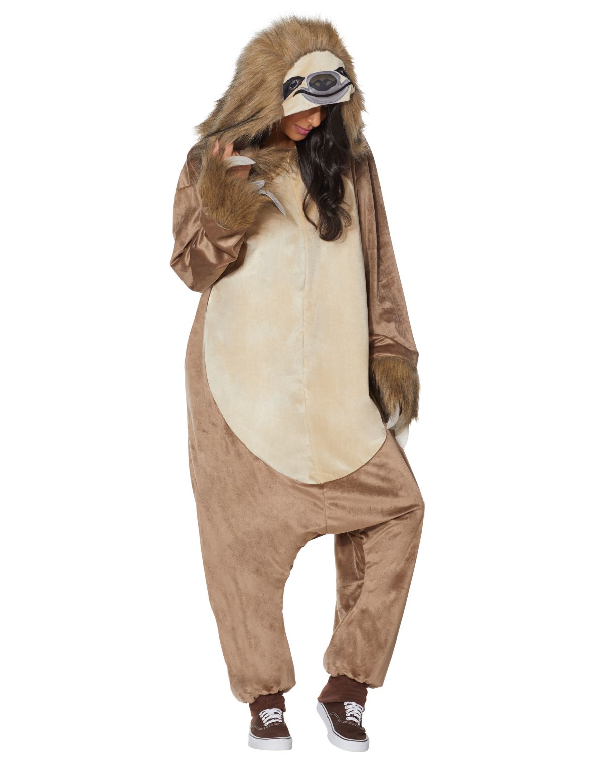 Adult Faux Fur Sloth Jumpsuit