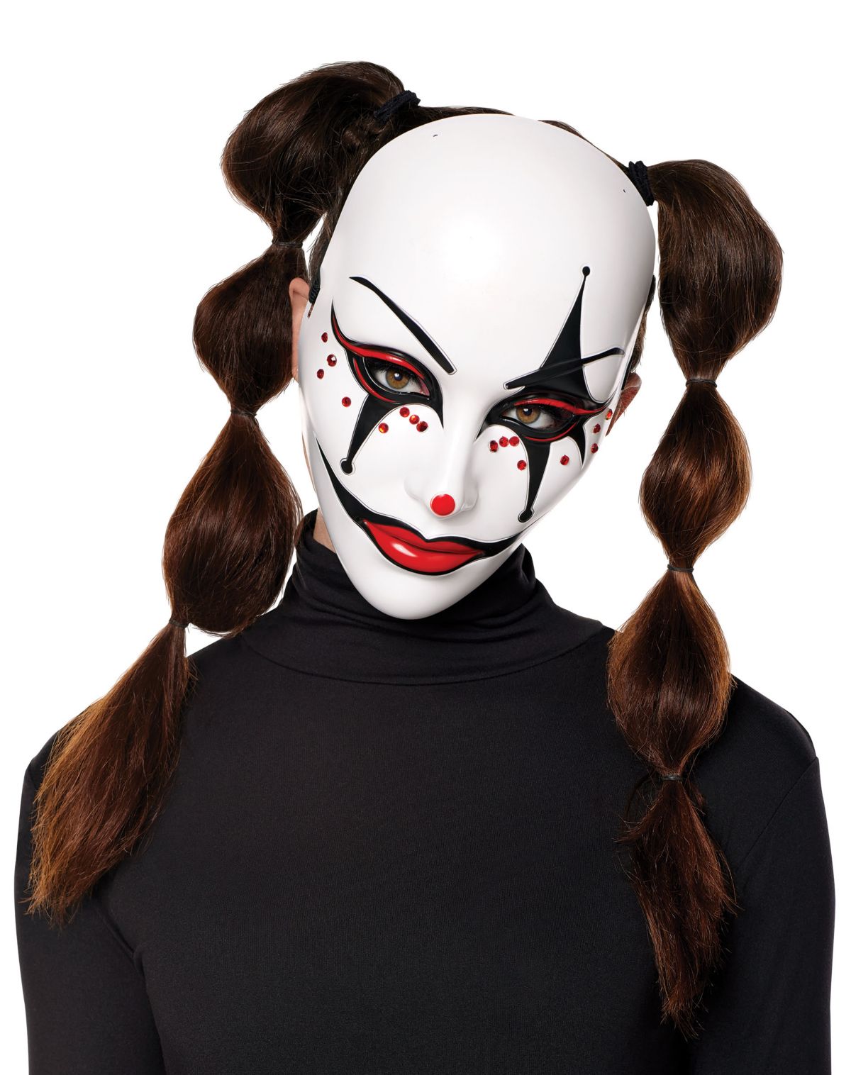 Scary Jester Half Mask