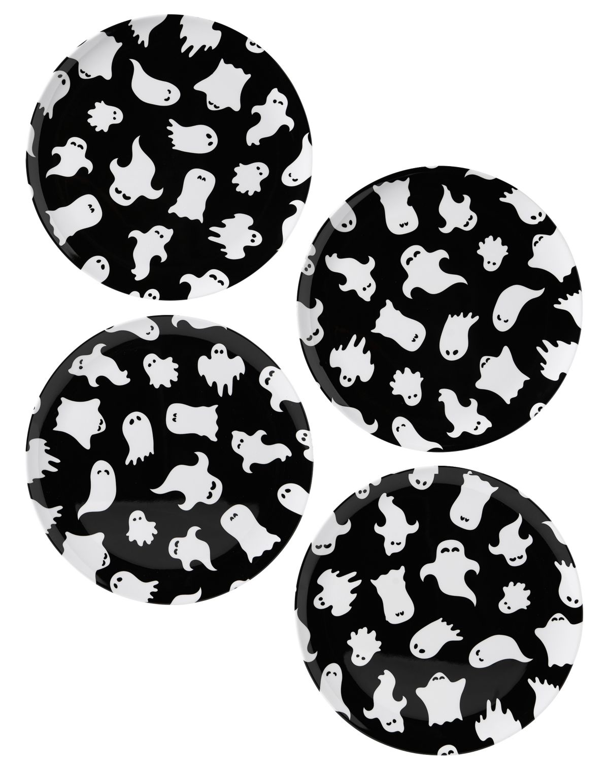Plastic Ghost Plates - 4 Pack
