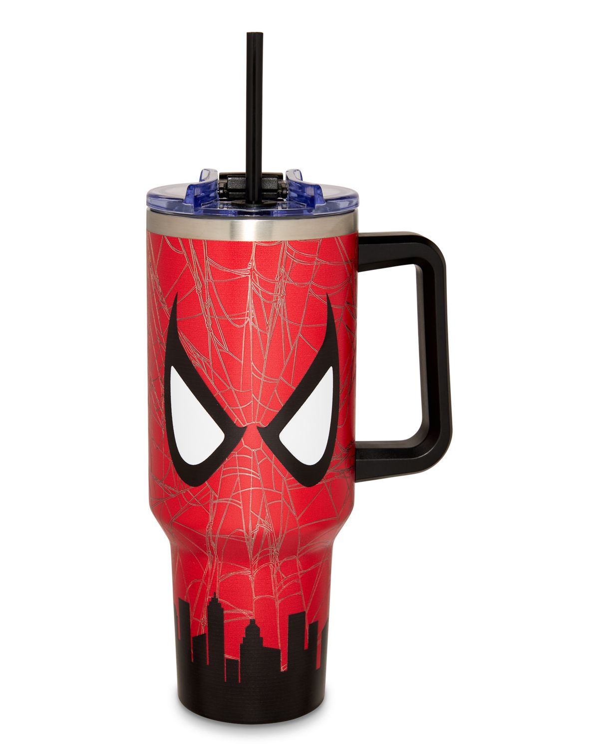 Spider-Man Face City Travel Tumbler with Straw - 40 oz.