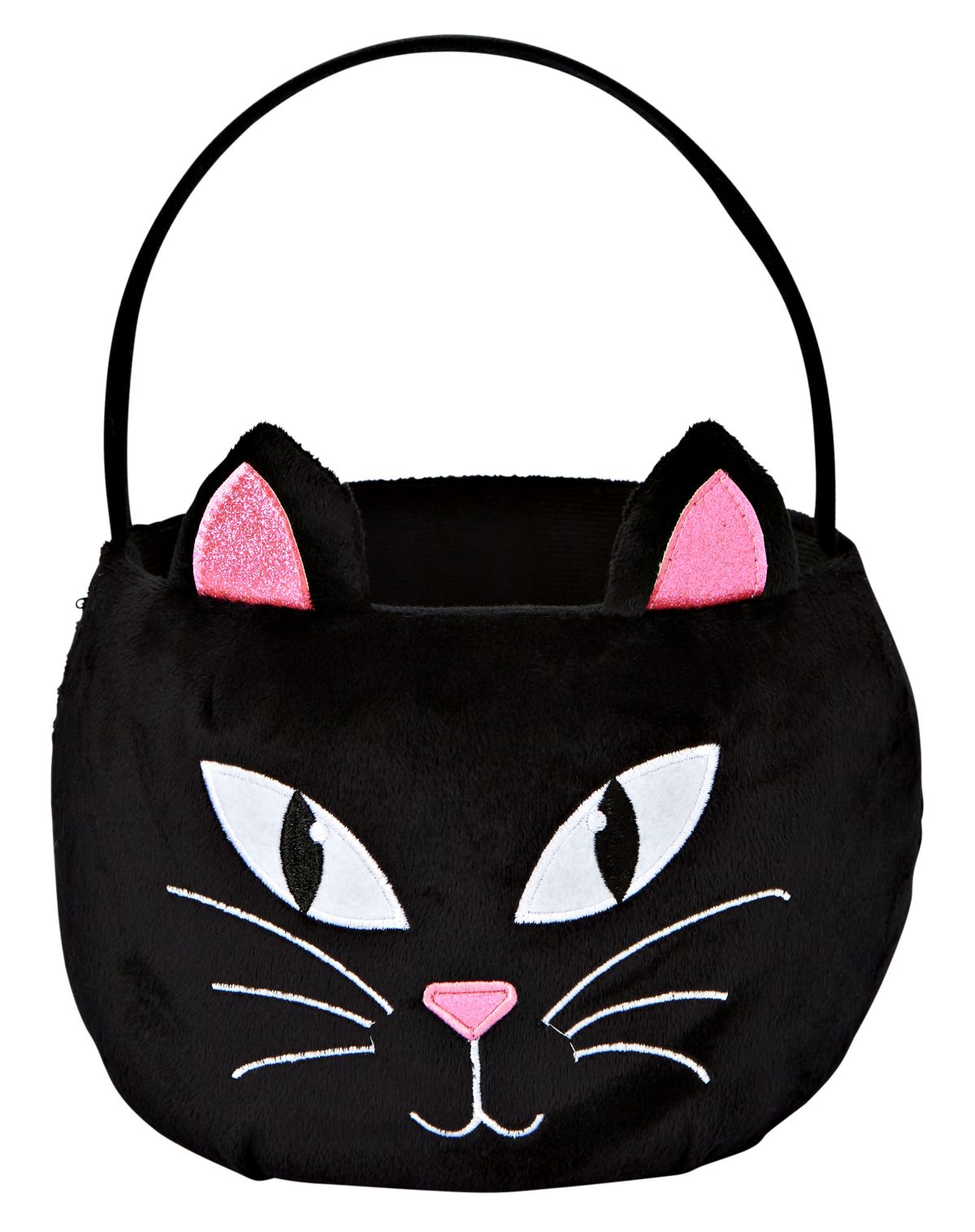 Plush Black Cat Treat Bucket