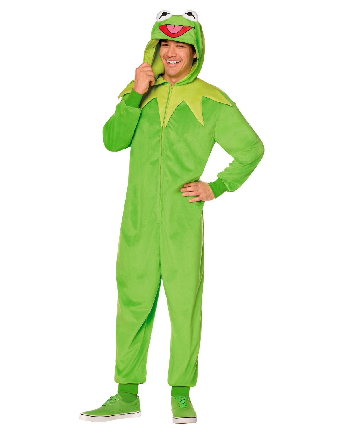 Adult Kermit the Frog Jumpsuit Costume - The Muppets