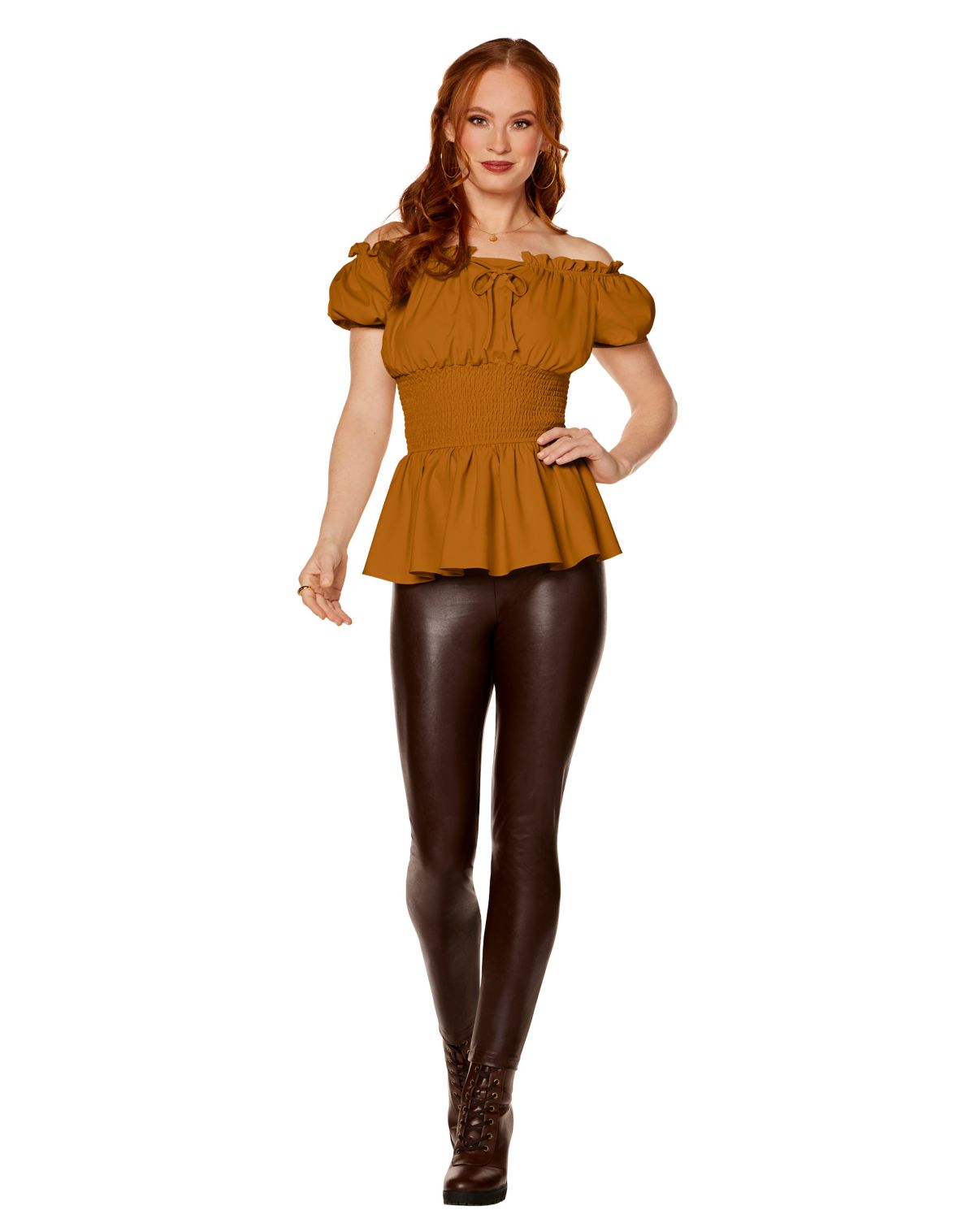 Adult Mustard Peasant Top