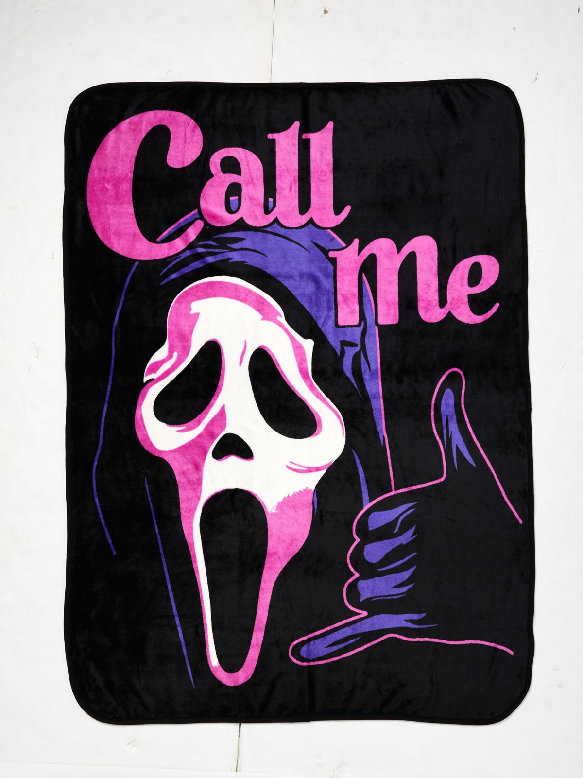 Call Me Double Sided Fleece Blanket - Ghost Face