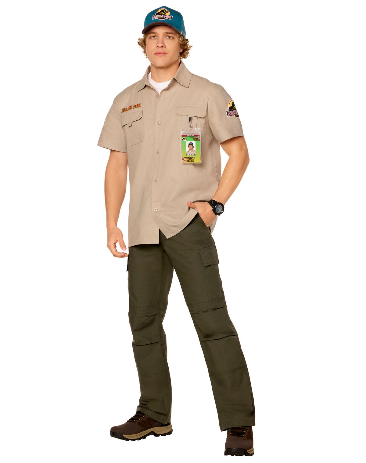 Adult Jurassic Park Work Shirt Costume Kit