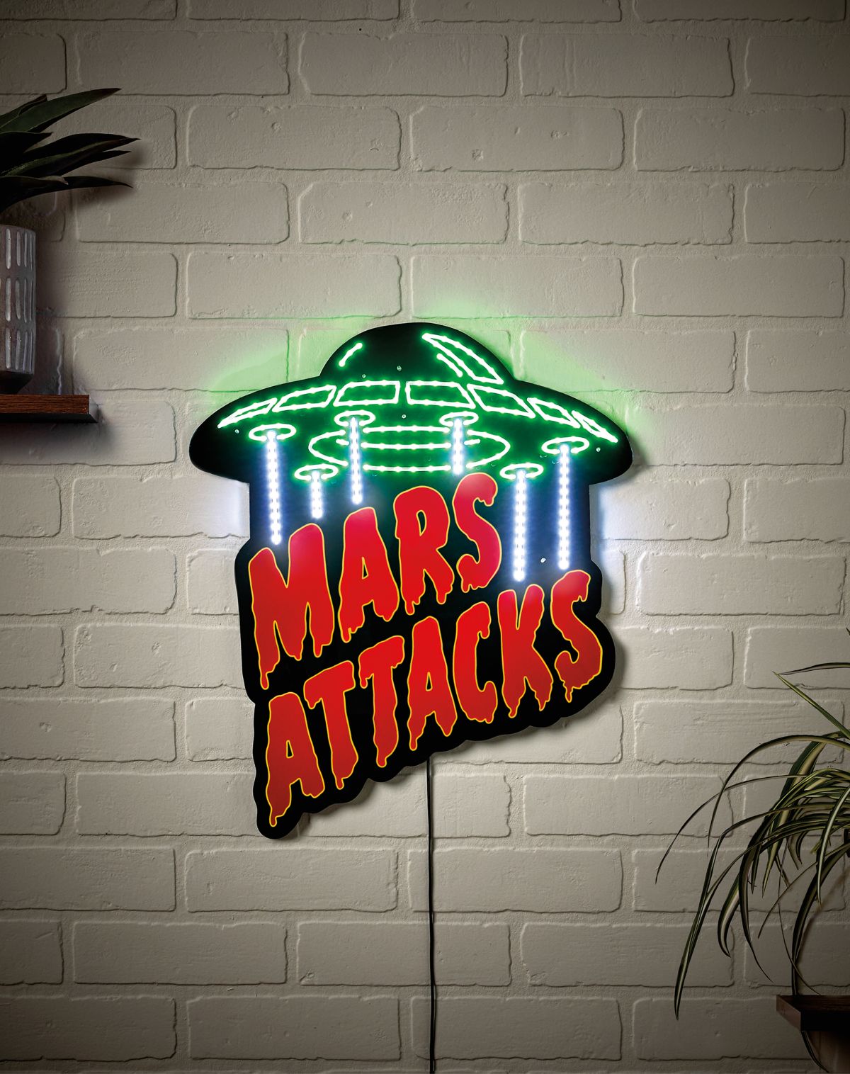 Mars Attacks Neon LED Light-Up Sign