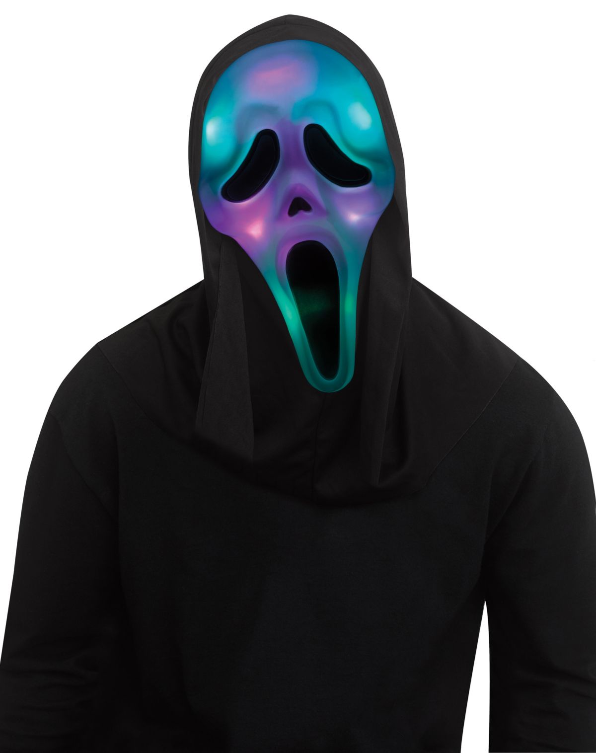 Light-Up Ghost Face Color Changing Half Mask