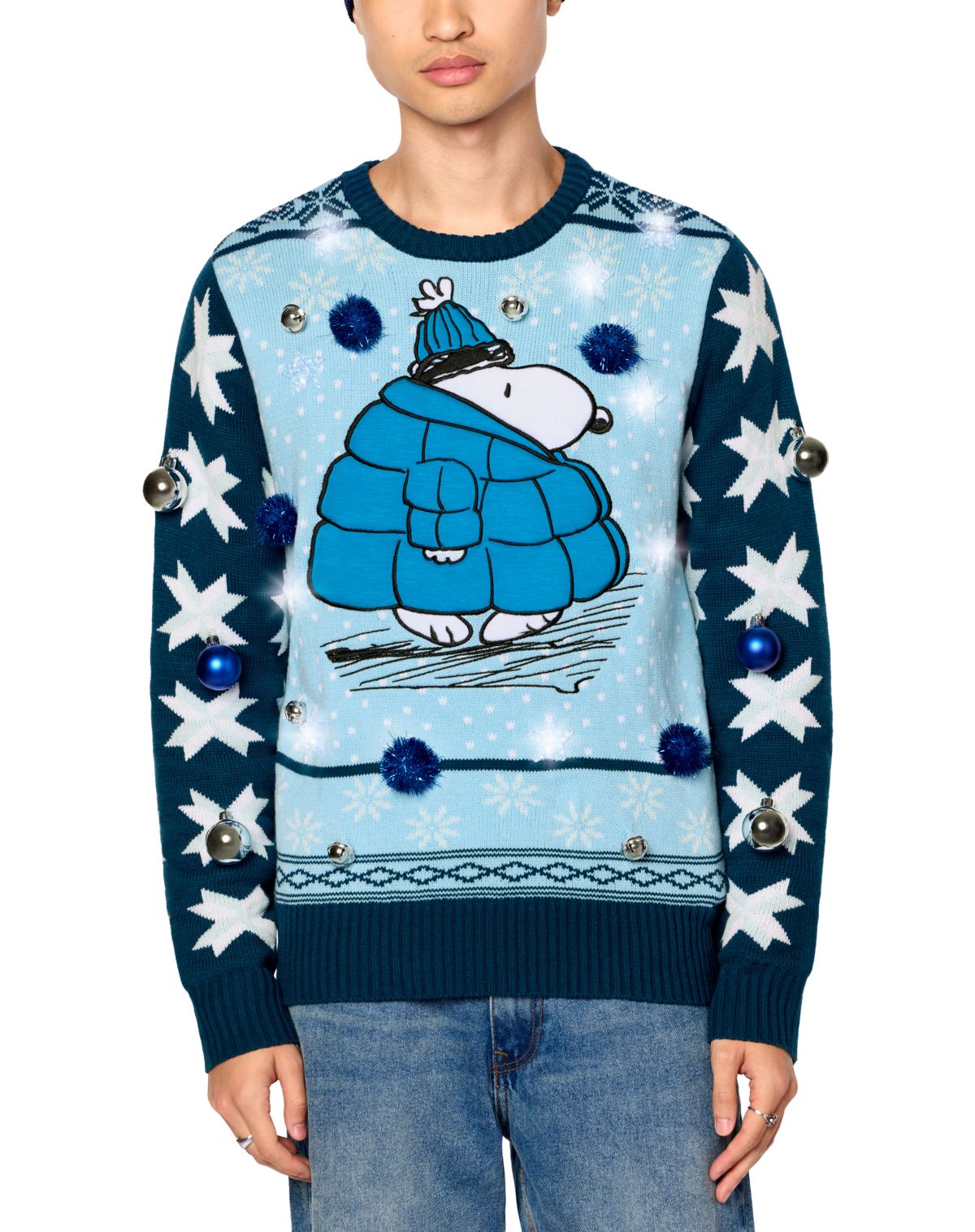 Light-Up Snoopy Bundled Up Christmas Sweater - Peanuts