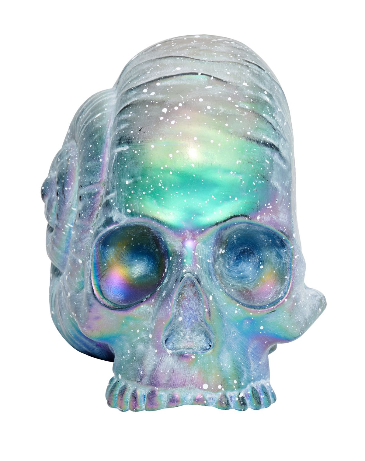 Oil Slick Skull Tabletop Decoration