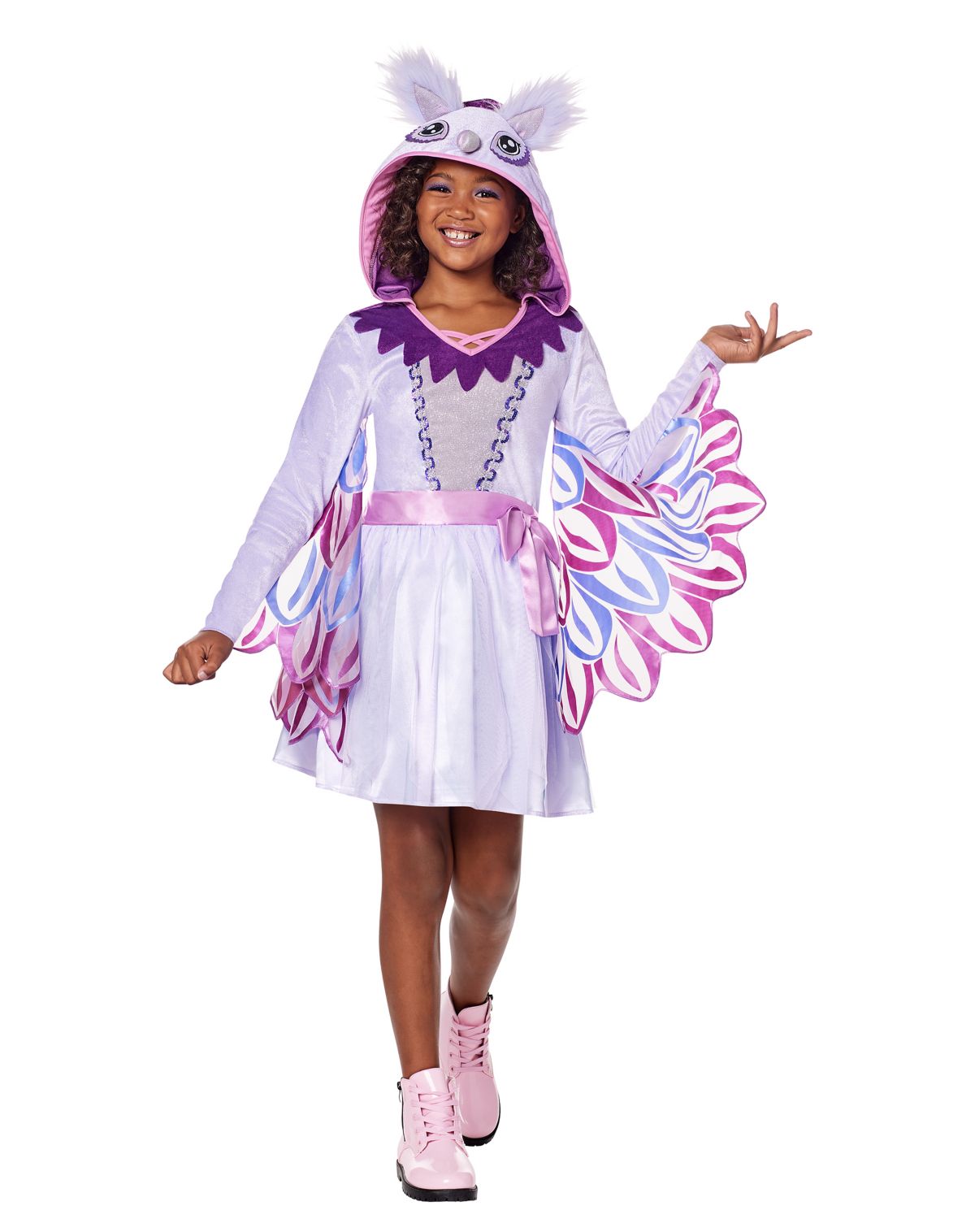 Kids Purple Owl Dress Costume