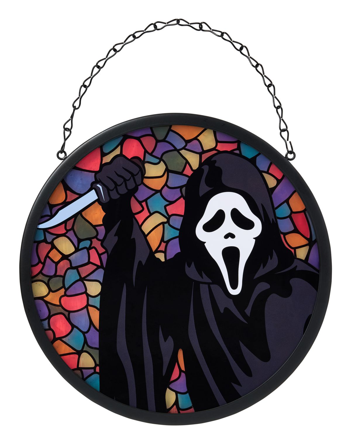 Ghost Face Stained Glass Suncatcher