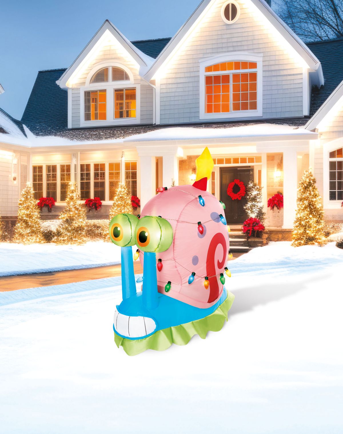 3 Ft Light-Up Gary the Snail Inflatable Decoration - SpongeBob SquarePants