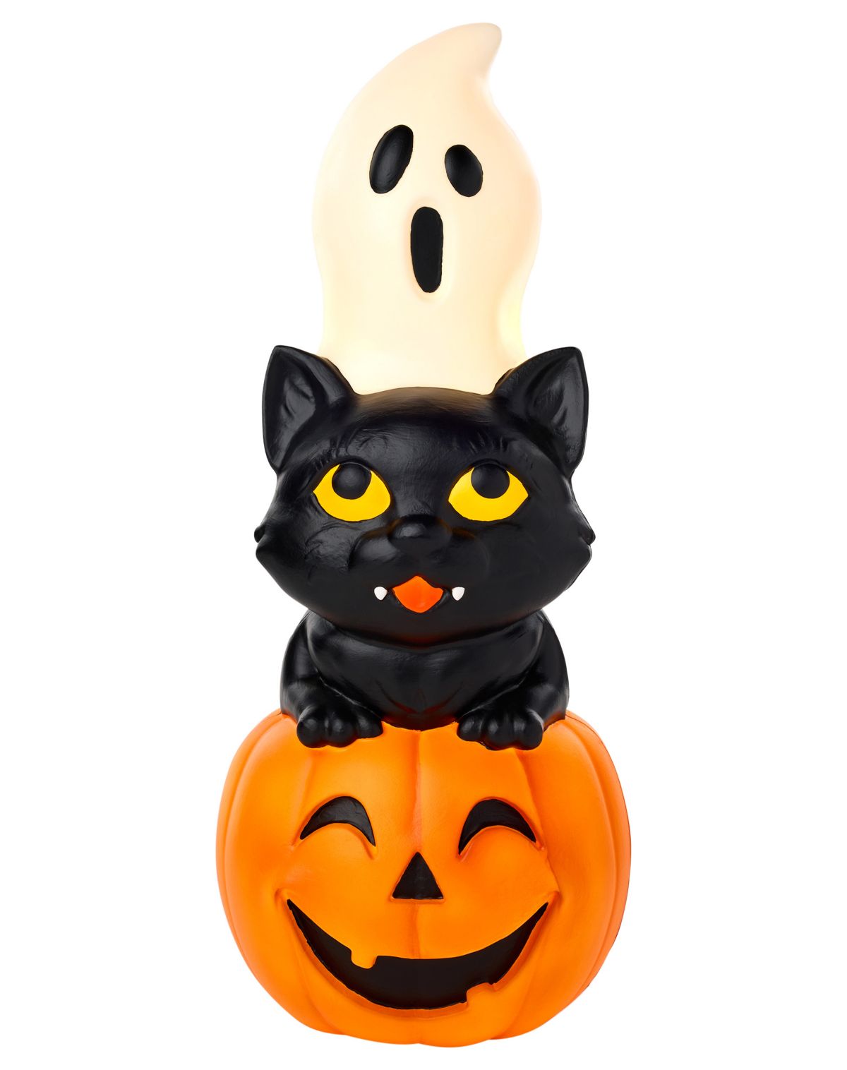 9.6" Light-Up Blow Mold Classic Halloween Icons Stack"