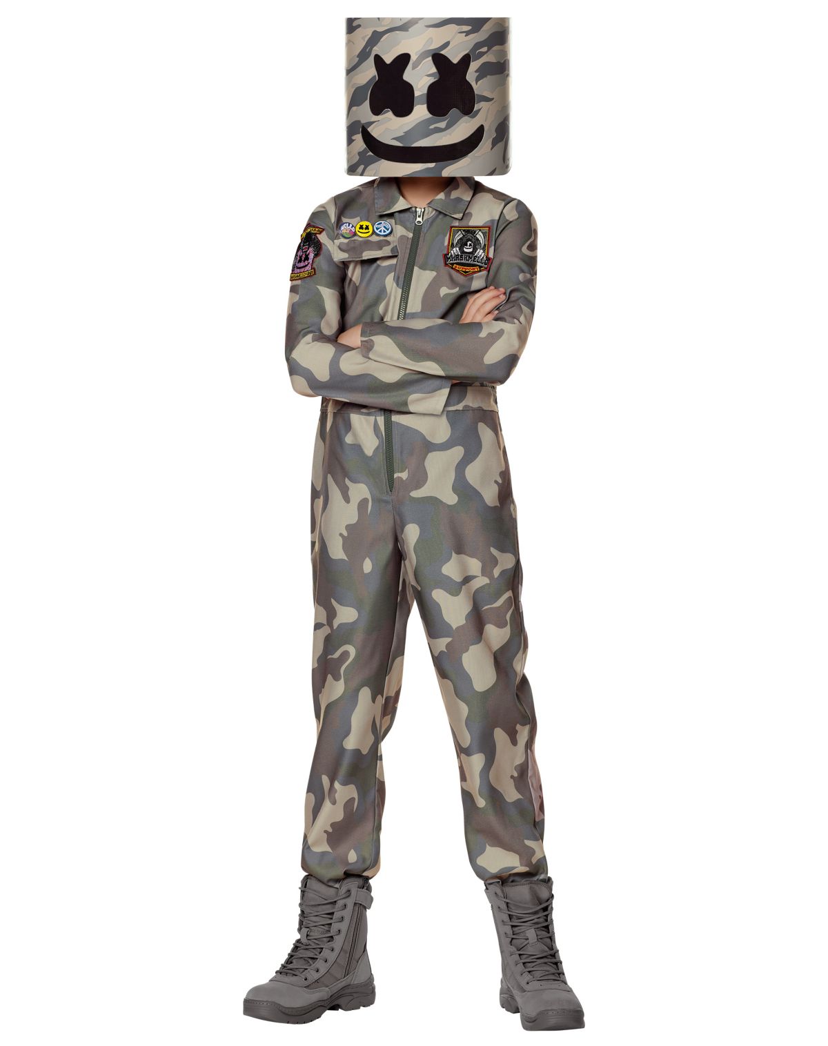 Kids Camo Marshmello Costume