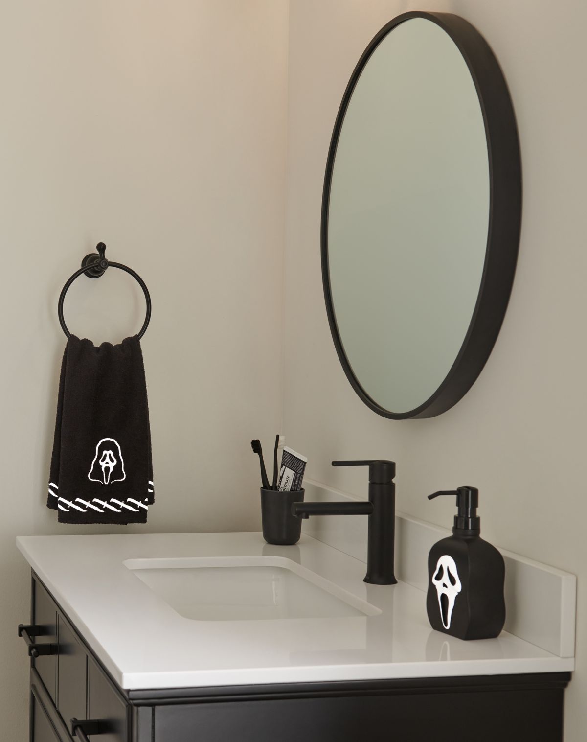 Ghost Face Mask Hand Towel